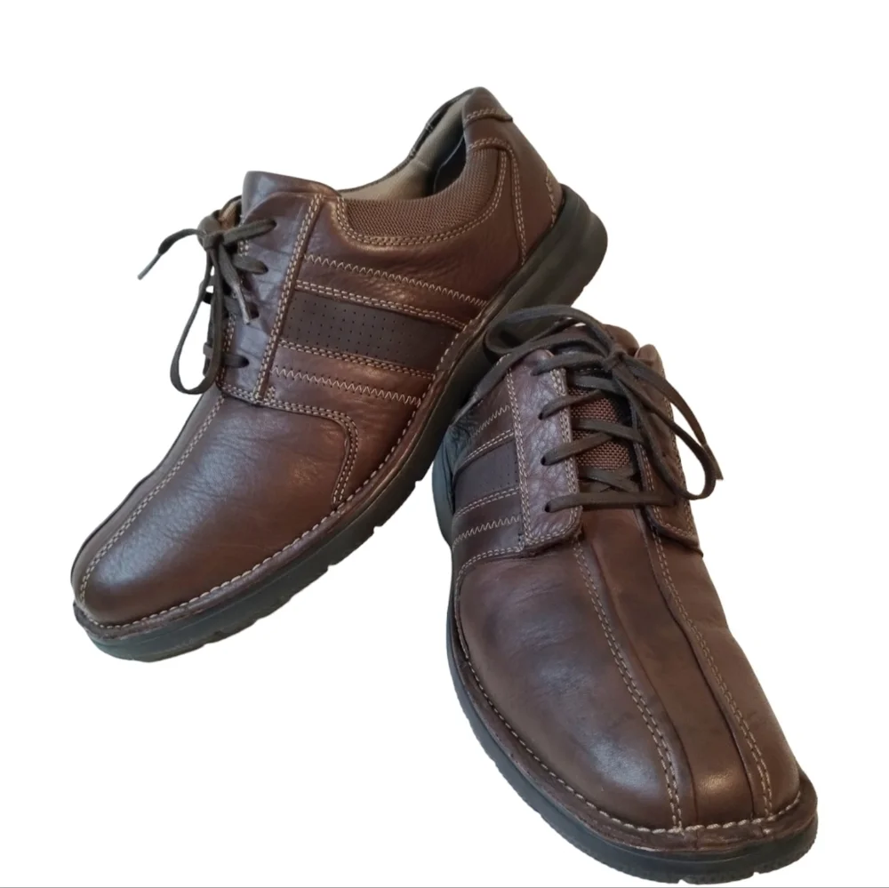Clarks Leather Casual Oxford‎ Men's 10½ Brown